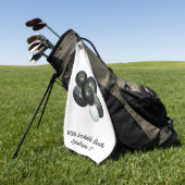 Funny Grumpy Man at Lawn Bowls Design, Golfhandtuch (Gras)