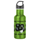 Funny Grumpy Man at Lawn Bowls, Wasserflasche (Vorderseite)