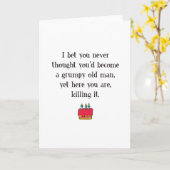 Funny Grumpy Old Man Birthday Karte (Gelbe Blume)