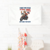 Funny Grumpy Old Man Veteran Motorrad Banner (Insitu)