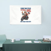 Funny Grumpy Old Man Veteran Motorrad Banner (Messeveranstaltung)