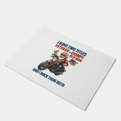 Funny Grumpy Old Man Veteran Motorrad Fußmatte (Schrägansicht)