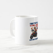 Funny Grumpy Old Man Veteran Motorrad Kaffeetasse (Vorderseite Links)