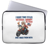 Funny Grumpy Old Man Veteran Motorrad Laptopschutzhülle (Vorderseite)
