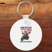 Funny Grumpy Old Man Veteran Motorrad Schlüsselanhänger (Vorderseite)