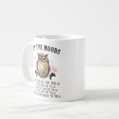 Funny Grumpy Owl Sprichwort Kaffeetasse (Vorderseite Links)