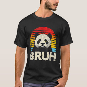 Funny Grumpy Panda Bruh Meme Vintag Humour Pand T-Shirt