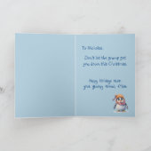 Funny Grumpy Penguin Grinch Weihnachtsfeiertag Karte (Innenseite)