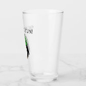 Funny grumpy Pinguin Weihnachts Cartoon Brauch Glas (Links)