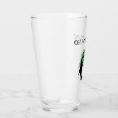 Funny grumpy Pinguin Weihnachts Cartoon Brauch Glas (Rechts)