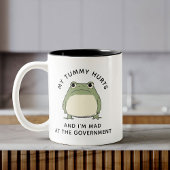 Funny Grumpy Toad Coworker Trendy Quote Office Zweifarbige Tasse