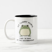 Funny Grumpy Toad Coworker Trendy Quote Office Zweifarbige Tasse (Links)