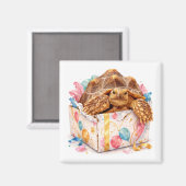 Funny Grumpy Watercolor Happy Birthday Gift Turtle Magnet (Vorderseite/Rückseite)