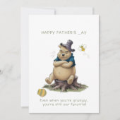 Funny Grumpy Winnie the Pooh Father's Day Card Einladung (Vorderseite)