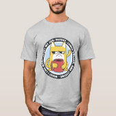 Funny Grumpy Working Cat T-Shirt (Vorderseite)