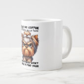 Funny Grumpy Yorkshire Terrier Dog Tasse (Vorderseite Rechts)