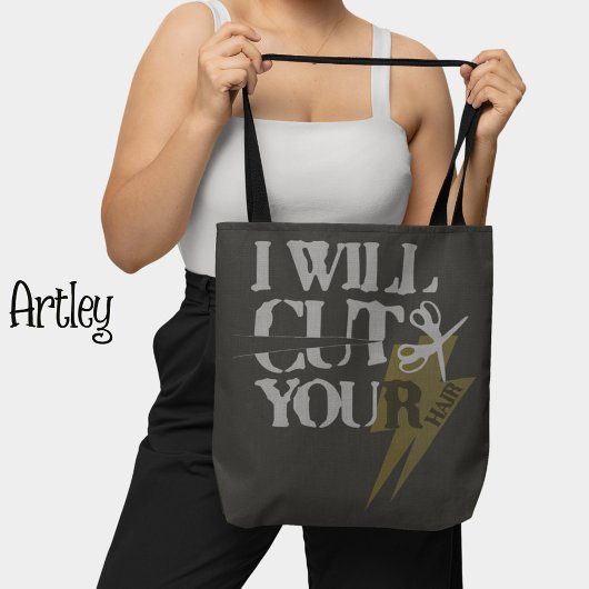 Funny Grunge Hair Stylist Dresser Schere Schwarz Tasche