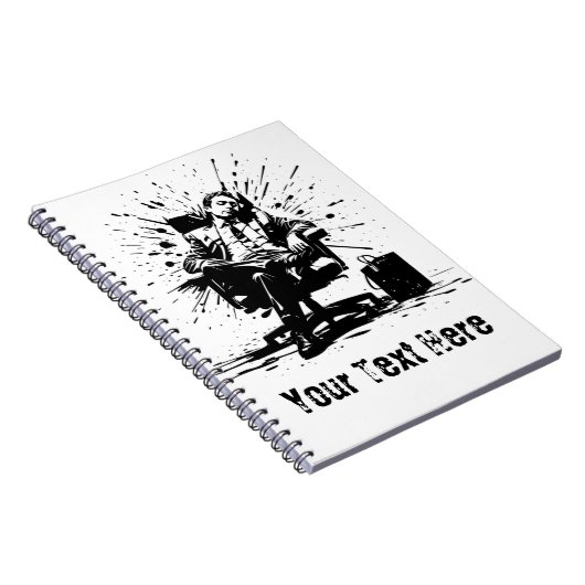 Funny Grunge Office Art Custom-Notebook Notizblock (Rechte Seite)