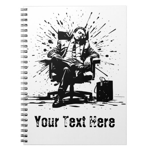 Funny Grunge Office Art Custom-Notebook Notizblock (Vorderseite)