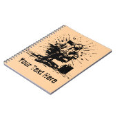 Funny Grunge Office Art Custom-Notebook Notizblock (Linke Seite)