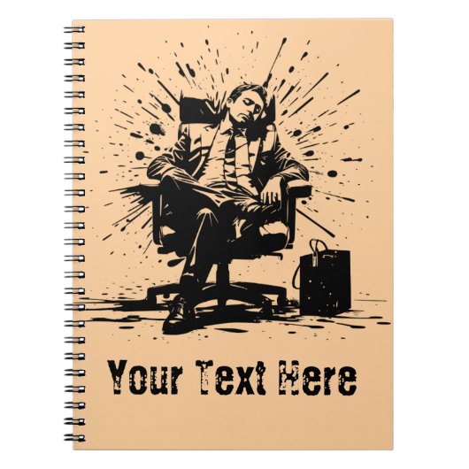 Funny Grunge Office Art Custom-Notebook Notizblock (Vorderseite)