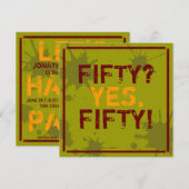 Funny Grungy Geburtstagsparty Einladung (Vorne/Hinten)
