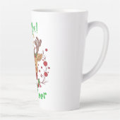FUNNY Grüntöne & Brown COFFEE Deer Latte Tasse (Rechts)