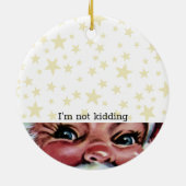Funny gruselig Weihnachtskekse Keramik Ornament (Hinten)