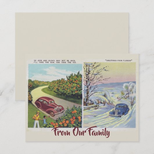 Funny Gruß von Florida Card (Vorne/Hinten)