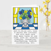 Funny Grußkarte Geburtstag Multidoerist Karte (Gelbe Blume)