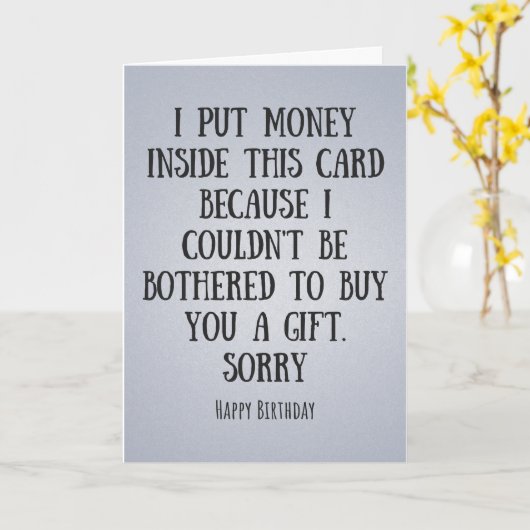 Funny Grußkarte Karte (Gelbe Blume)