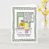 Funny Grußkarte Karte (Gelbe Blume)