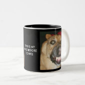 Funny GSD Hund Das ist mein Gesicht vor Kaffee Fun Zweifarbige Tasse (VorderseiteRechts)