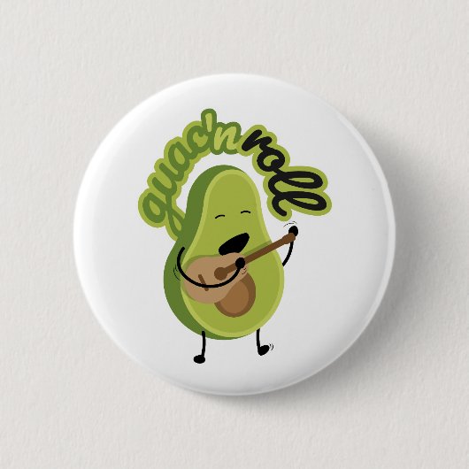 Funny Guac und Roll Avocado Button (Vorderseite)