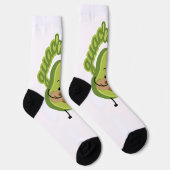 Funny Guac und Roll Avocado Socken (Rechts)
