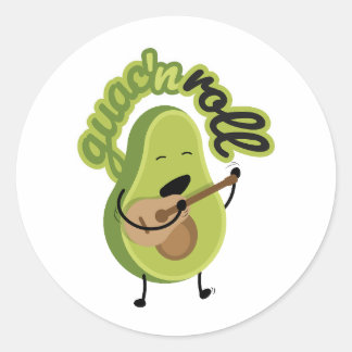 Funny Guac und Roll Avocado Sticker
