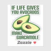 Funny Guacamole Avocado Joke Aufkleber (Blatt)