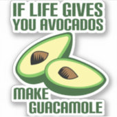 Funny Guacamole Avocado Joke Aufkleber (Vorderseite)