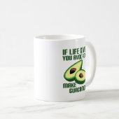 Funny Guacamole Avocado Joke Kaffeetasse (VorderseiteRechts)