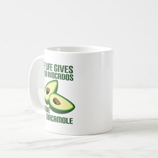 Funny Guacamole Avocado Joke Kaffeetasse (Vorderseite Links)
