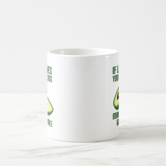 Funny Guacamole Avocado Joke Kaffeetasse (Mittel)