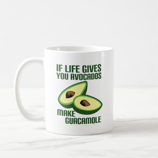 Funny Guacamole Avocado Joke Kaffeetasse (Links)