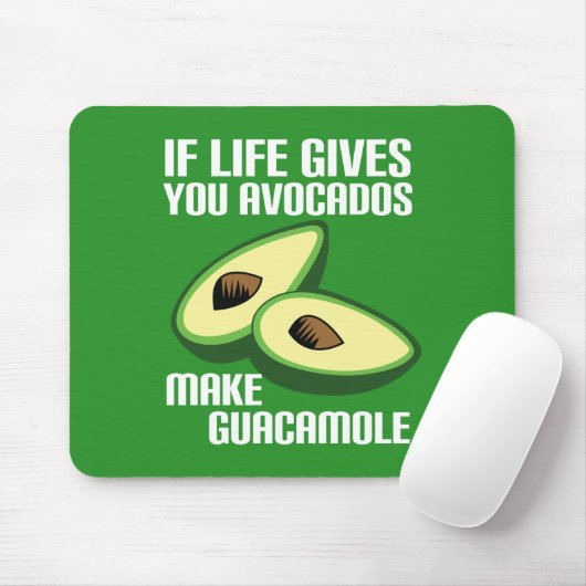 Funny Guacamole Avocado Joke Mousepad (Mit Mouse)