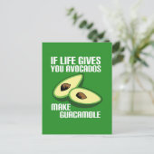 Funny Guacamole Avocado Joke Postkarte (Stehend Vorderseite)