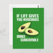 Funny Guacamole Avocado Joke Postkarte (Vorne/Hinten)
