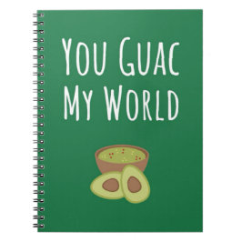 Funny Guacamole Gifts Green Avocado Cute Fruit Pun Notizblock