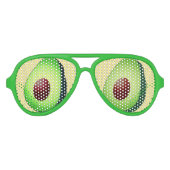 Funny guacamole green avocado frucht Party Schatti Partybrille (Vorderseite)