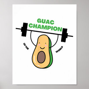 Funny Guacamole Shirt für Party Champions und Gril Poster