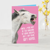 Funny guck nicht ein Geschenkpferd im Mund Karte (Gelbe Blume)