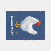 Funny Guess, der Hühnchen Pocken Weiße Hen Fleecedecke (Vorderseite (Horizontal))